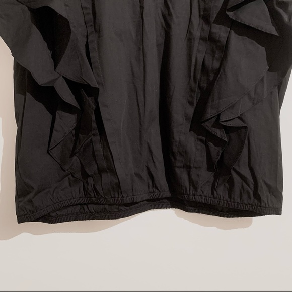 ✨HOST PICK✨💕DYNAMITE Frill Poplin Black Top NWT - Picture 14 of 16